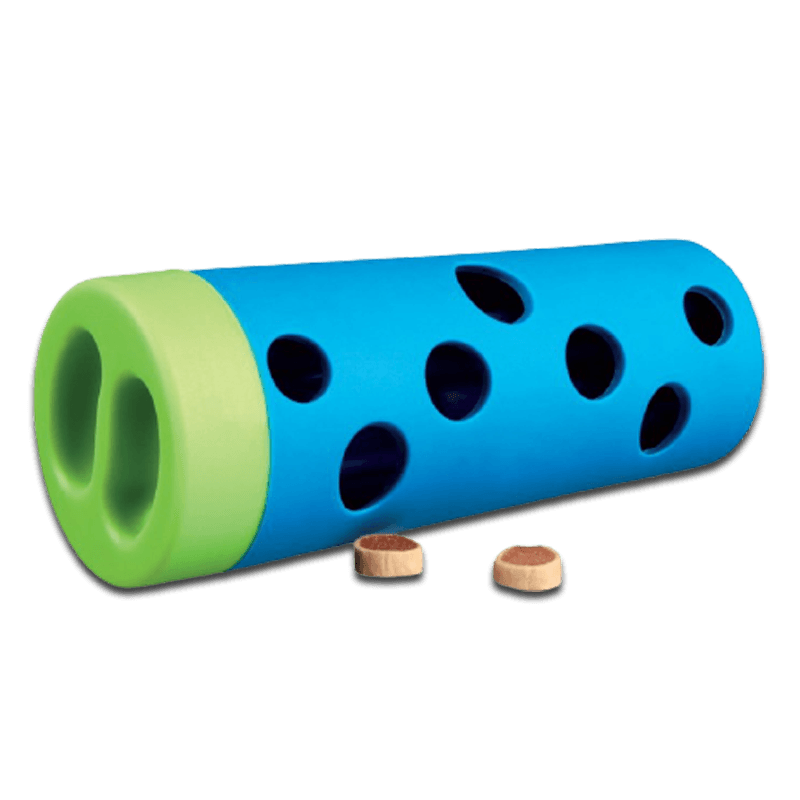 Zabawka dla psaDog Activity Snack Roll'/ Rolka do przysmaków śr. 6/5×14 cm red-blue